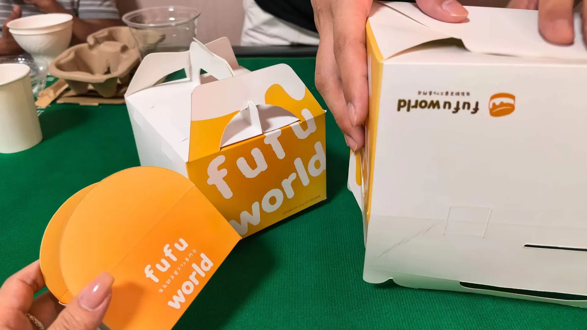 Fufu World branded packaging boxes